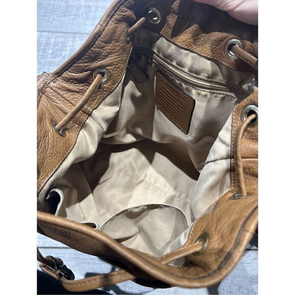 Coach Womens Casual Toggle  Closure Bucket Crossbody Bag Brown - Picture 12 of 12